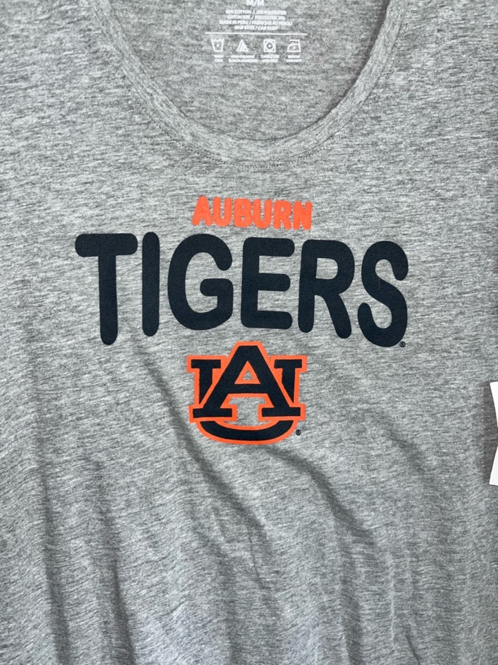 Auburn Tigers T Shirt Womens Medium NWT 47 Brand Gray College Football - Picture 2 of 6